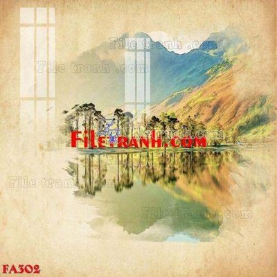 File gốc in mica File gốc in bộ tranh decor treo tráng gương canvas FA302 chất lượng