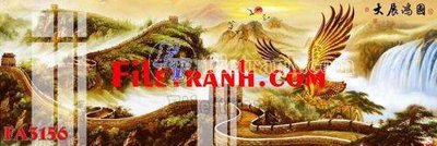 File in mica File gốc in bộ tranh decor treo tráng gương canvas FA3156 (bản gốc) làm vách ngăn