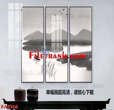 File gốc File gốc in bộ tranh decor treo tráng gương canvas FA3316 (in tráng gương) ốp tường