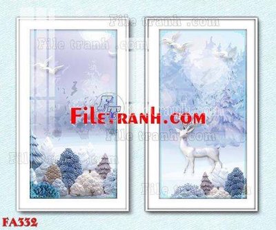 File in ấn File gốc in bộ tranh decor treo tráng gương canvas FA332 (bản gốc) sắc nét