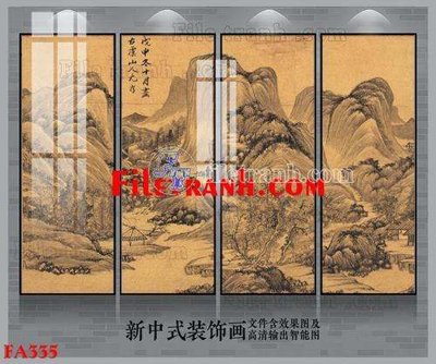 File gốc File gốc in bộ tranh decor treo tráng gương canvas FA335 (in mica) trang trí