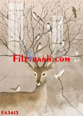 Download file gốc File gốc in bộ tranh decor treo tráng gương canvas FA3413 (in lụa) hoa lá