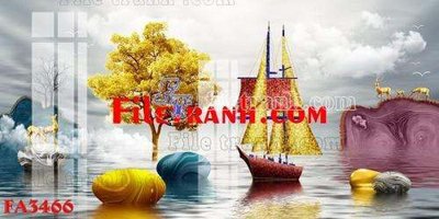 File tranh PSD File gốc in bộ tranh decor treo tráng gương canvas FA3466 chất lượng cao