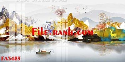 Ảnh mô tả file gốc in mica File gốc in bộ tranh decor treo tráng gương canvas FA3485