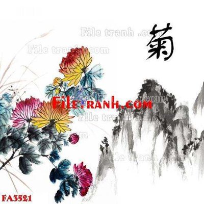 Hình ảnh file gốc in lụa File gốc in bộ tranh decor treo tráng gương canvas FA3521