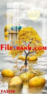 File in trần File gốc in bộ tranh decor treo tráng gương canvas FA3538 (bản gốc) mây trời