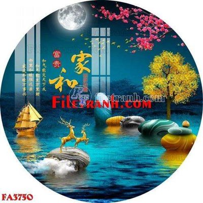 File tranh File gốc in bộ tranh decor treo tráng gương canvas FA3750 (bản gốc) in canvas