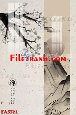 File tranh File gốc in bộ tranh decor treo tráng gương canvas FA3761 (gốc) chủ đề động vật