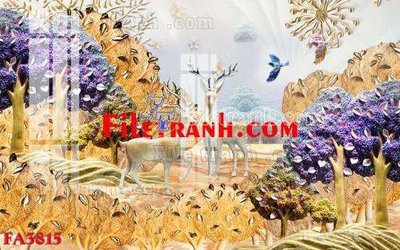 File gốc in ấn File gốc in bộ tranh decor treo tráng gương canvas FA3815 độ phân giải cao