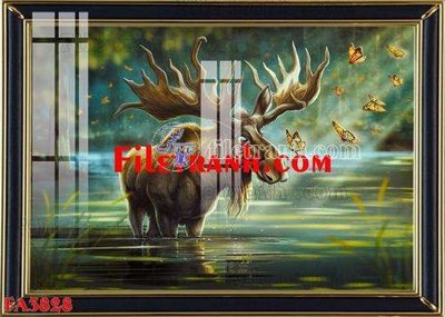 File ảnh File gốc in bộ tranh decor treo tráng gương canvas FA3828 (gốc) in Hiflex