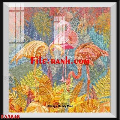 File gốc File gốc in bộ tranh decor treo tráng gương canvas FA3848 (in lụa) hoa văn cổ điển