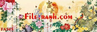 Tải file File gốc in bộ tranh decor treo tráng gương canvas FA393 (gốc) chủ đề hoa sen