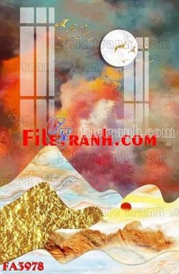 File ảnh gốc File gốc in bộ tranh decor treo tráng gương canvas FA3978 (chuyên in mica)