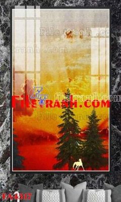 File tranh File gốc in bộ tranh decor treo tráng gương canvas FA4317 (ảnh gốc) in trần 3D