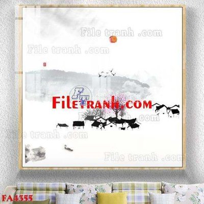 File tranh File gốc in bộ tranh decor treo tráng gương canvas FA4355 (gốc) in backlit film