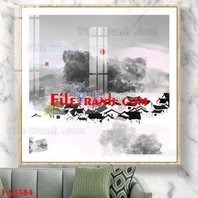 Tải file File gốc in bộ tranh decor treo tráng gương canvas FA4384 (gốc) làm file in ấn