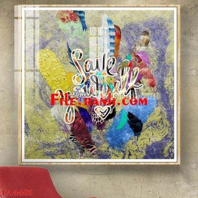 File gốc File gốc in bộ tranh decor treo tráng gương canvas FA4481 (in lụa) cao cấp