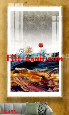 File ảnh File gốc in bộ tranh decor treo tráng gương canvas FA4534 (gốc) trang trí khách sạn