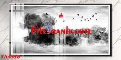 File gốc File gốc in bộ tranh decor treo tráng gương canvas FA4556 (in 3D) nghệ thuật
