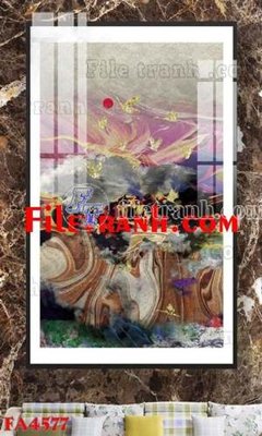 File in mica File gốc in bộ tranh decor treo tráng gương canvas FA4577 (bản gốc) làm vách ngăn