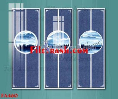 File tranh File gốc in bộ tranh decor treo tráng gương canvas FA460 (bản gốc) treo quán cafe