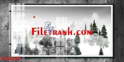 Hình ảnh file gốc in trần nhà File gốc in bộ tranh decor treo tráng gương canvas FA4647
