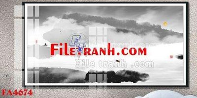 File tranh File gốc in bộ tranh decor treo tráng gương canvas FA4674 (bản gốc) in lụa 3D
