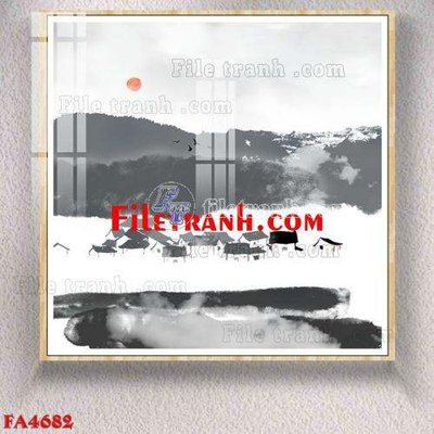 File tranh in mica File gốc in bộ tranh decor treo tráng gương canvas FA4682 (độ phân giải cao)