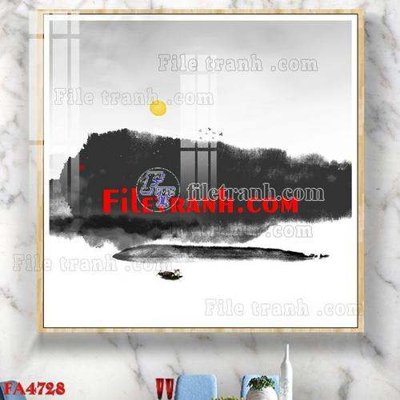File tranh File gốc in bộ tranh decor treo tráng gương canvas FA4728 (bản gốc) trang trí văn phòng
