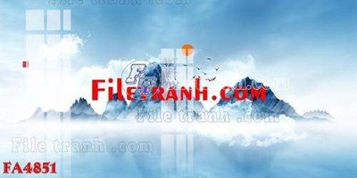 File tranh File gốc in bộ tranh decor treo tráng gương canvas FA4851 (bản gốc) in lụa dán tường