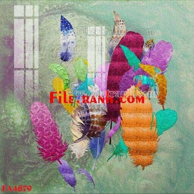 File gốc File gốc in bộ tranh decor treo tráng gương canvas FA4879 (in lụa) trang trí tường