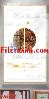 File ảnh File gốc in bộ tranh decor treo tráng gương canvas FA5057 (gốc) cho trang trí nội thất