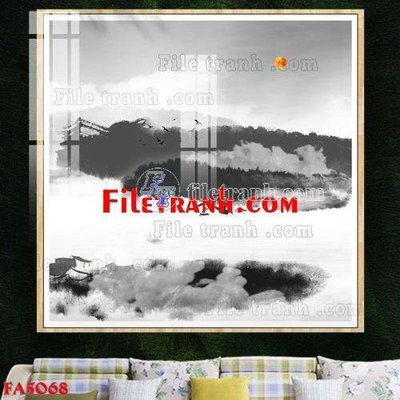 Tải file File gốc in bộ tranh decor treo tráng gương canvas FA5068 (gốc) làm tranh treo tường