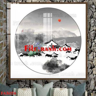 File gốc File gốc in bộ tranh decor treo tráng gương canvas FA5074 (trang trí) phòng làm việc