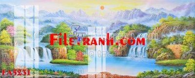 File in trần File gốc in bộ tranh decor treo tráng gương canvas FA5231 (file gốc) phong thủy