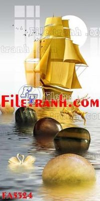 File in trần File gốc in bộ tranh decor treo tráng gương canvas FA5324 (bản gốc 3D) sống động