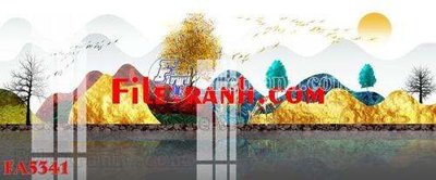 File gốc File gốc in bộ tranh decor treo tráng gương canvas FA5341 (chuẩn CMYK) cho nhà in