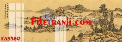 File gốc File gốc in bộ tranh decor treo tráng gương canvas FA5380 (in lụa) họa tiết 3D