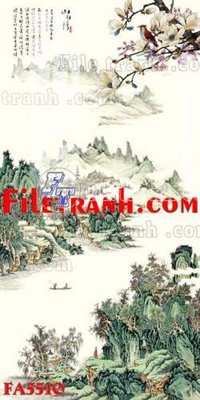 File in ấn File gốc in bộ tranh decor treo tráng gương canvas FA5510 chuyên nghiệp
