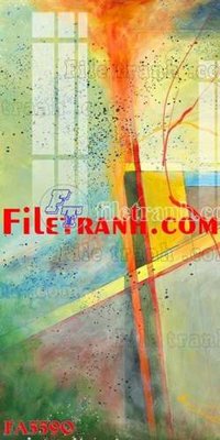 File tranh gốc File gốc in bộ tranh decor treo tráng gương canvas FA5590 chủ đề hiện đại