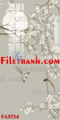 File tranh File gốc in bộ tranh decor treo tráng gương canvas FA5734 (bản gốc) in lụa 5D