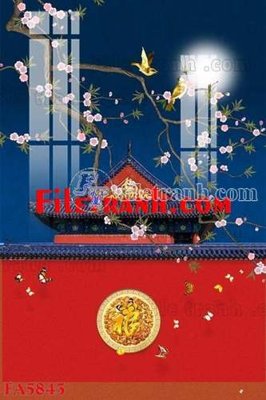 Hình ảnh file gốc in lụa File gốc in bộ tranh decor treo tráng gương canvas FA5843