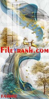 Download file gốc File gốc in bộ tranh decor treo tráng gương canvas FA5890 (in mica) trang trí