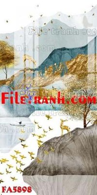 File ảnh File gốc in bộ tranh decor treo tráng gương canvas FA5898 (gốc) cho trang trí nhà hàng