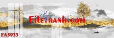 File ảnh File gốc in bộ tranh decor treo tráng gương canvas FA5933 (gốc) in PP, decal