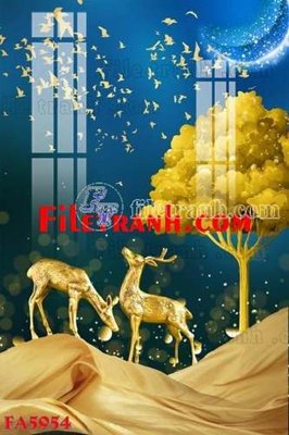 Tải file File gốc in bộ tranh decor treo tráng gương canvas FA5954 (ảnh gốc) in gạch men