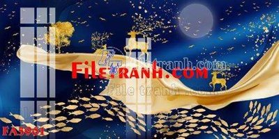 File gốc File gốc in bộ tranh decor treo tráng gương canvas FA5961 (in lụa) trang trí tường