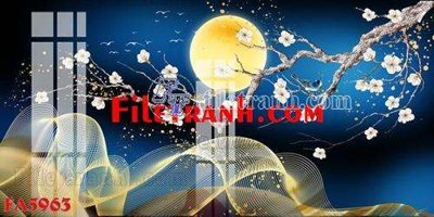 File tranh File gốc in bộ tranh decor treo tráng gương canvas FA5963 (ảnh gốc) in trần xuyên sáng