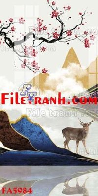 Download file gốc File gốc in bộ tranh decor treo tráng gương canvas FA5984 (in lụa) cao cấp