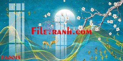 File tranh File gốc in bộ tranh decor treo tráng gương canvas FA6015 (bản gốc) in canvas
